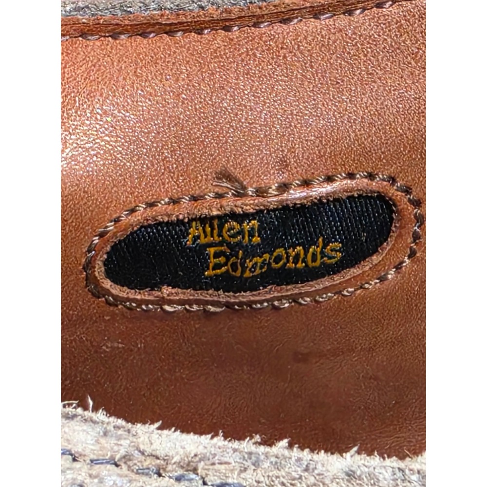 Allen Edmonds McTavish Grey Distressed Leather Wingtip Oxford Shoes Mens 12 D - Picture 4 of 8